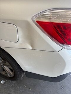 Before repair - Newport Beach vehicle damage