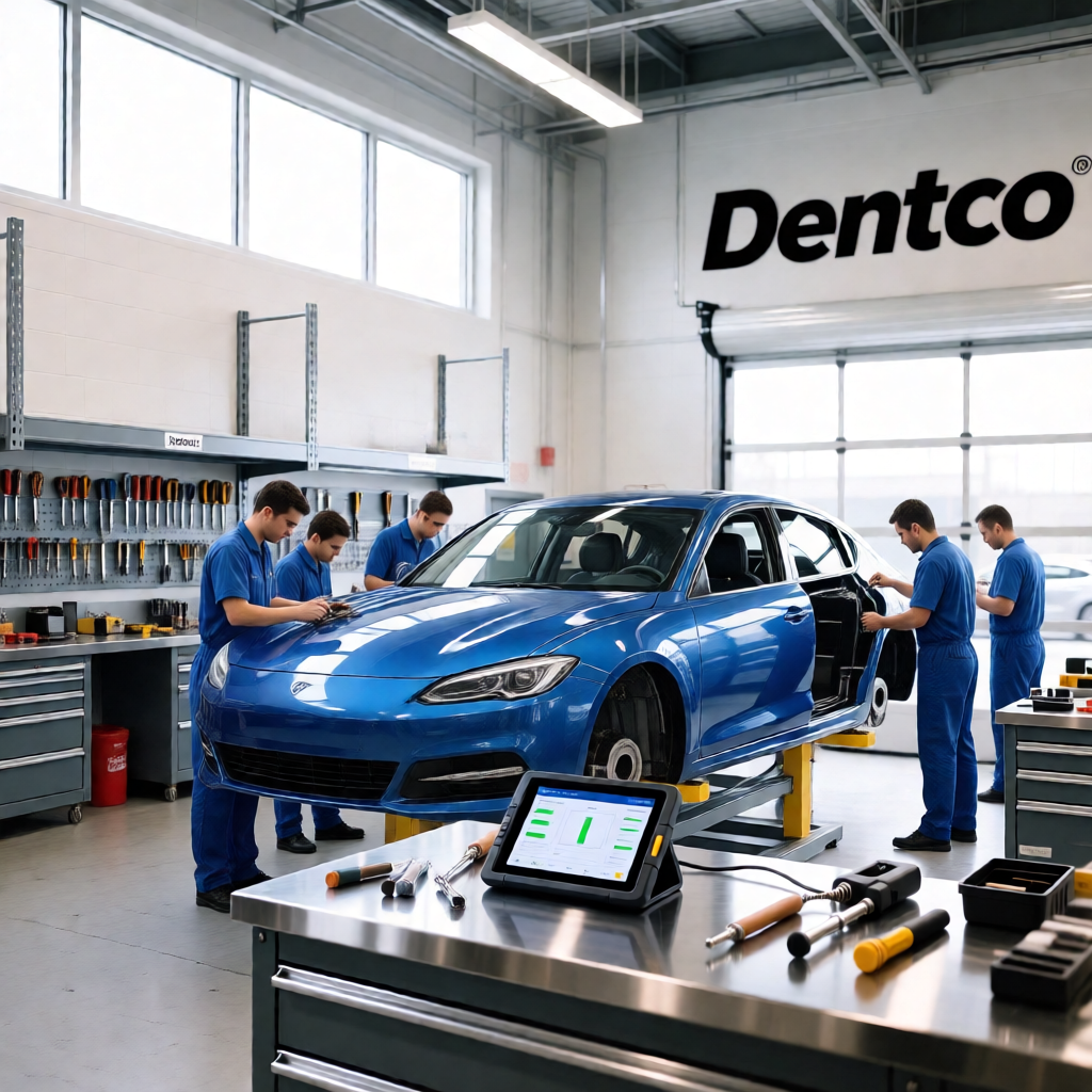 Dentco Team working on vehicle