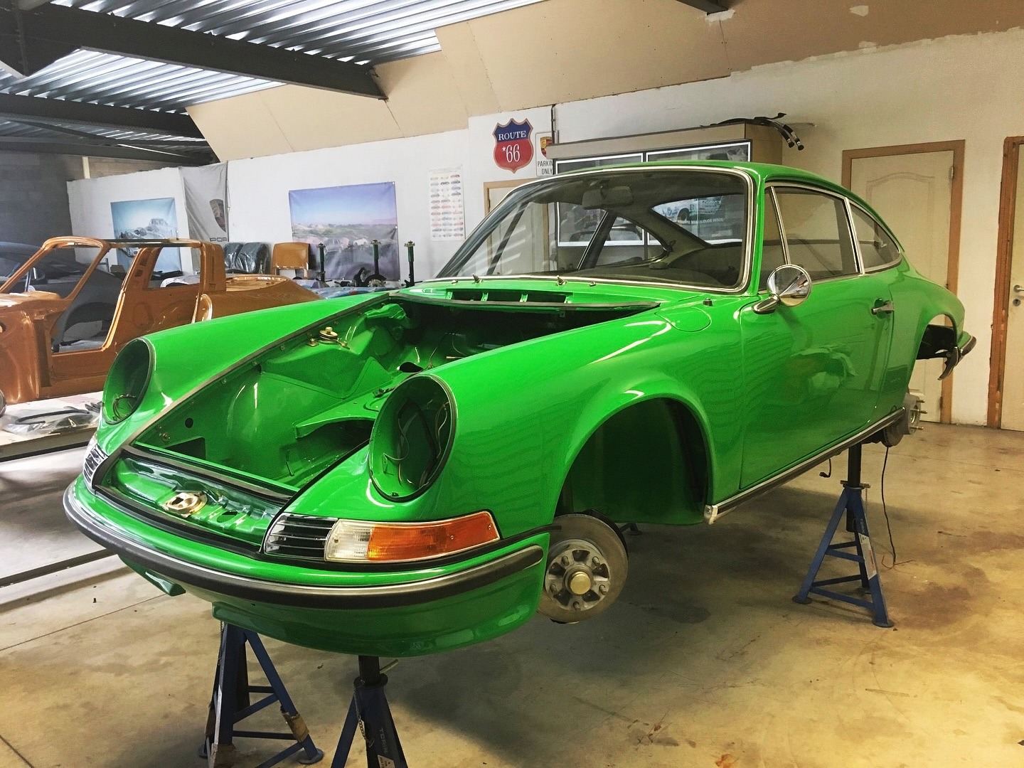 Porsche 911 body repair at Dentco Auto Body Orange County