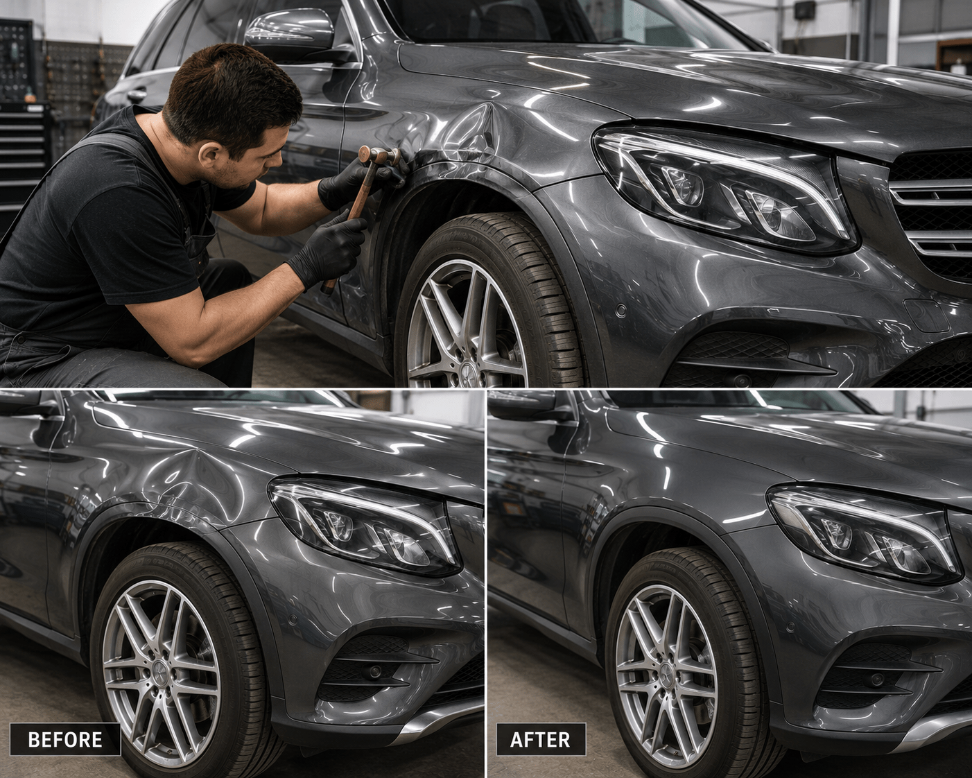 Mercedes GLC fender dent repair Irvine