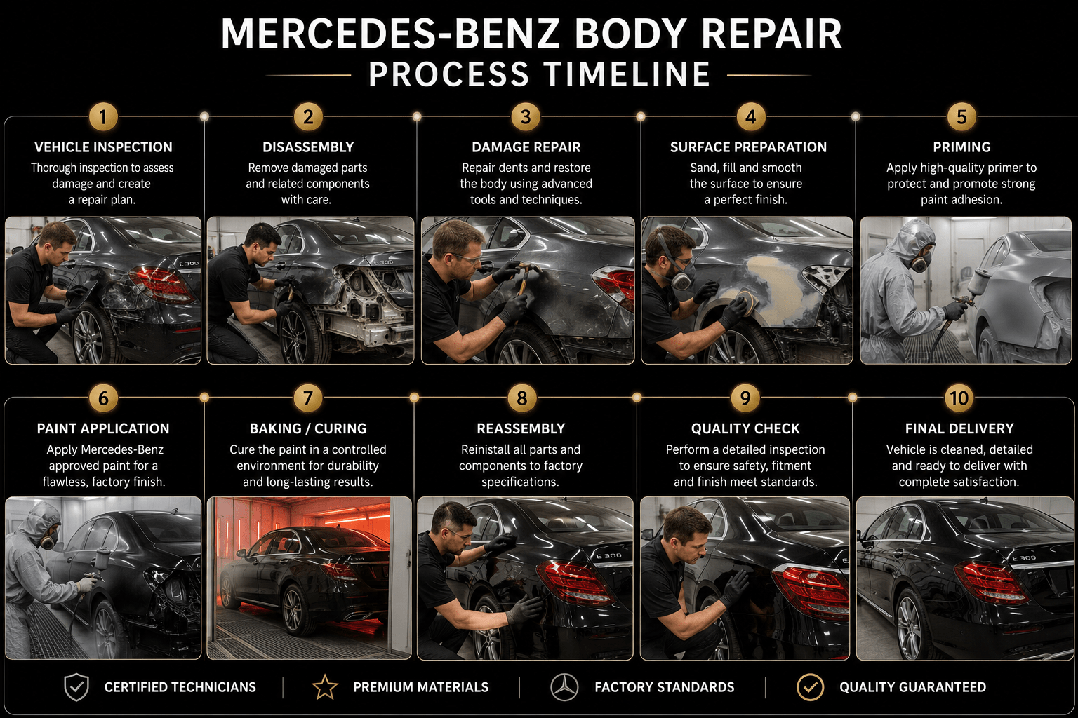 Mercedes repair process timeline