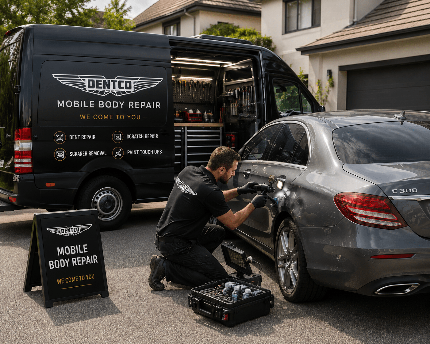 DentCo mobile repair van at customer location